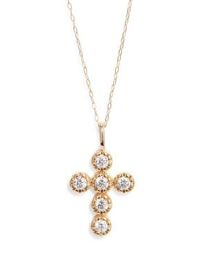 Miranda Frye Eternal Cubic Zirconia Cross Pendant Necklace - Metallic