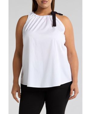 Harshman Acadia Sleeveless Cotton Top - White