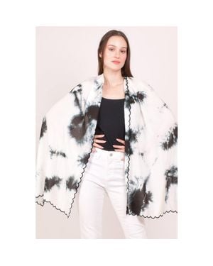 Ras Tie-Dye Cutwork Border Stole Scarf - Multicolor