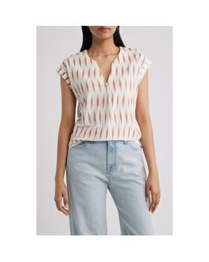 Bobeau Dolman Sleeve Piqué T-Shirt - Natural