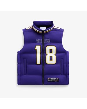 OFF SEASON Justin Jefferson Minnesota Vikings Player Puffer Vest - Purple