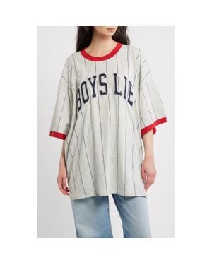 Boys Lie Game Changer Boyfriend Slub T-Shirt - Gray
