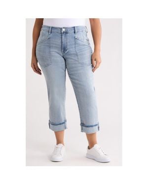 Liverpool Jeans Company Marley Cuffed Crop Girlfriend Jeans - Blue