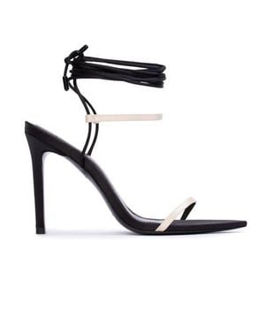 Black Suede Studio Lauren100 Strappy Sandal - Multicolor