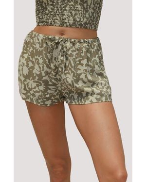 Stone Fox Leo Patterned Cover-Up Shorts - Green
