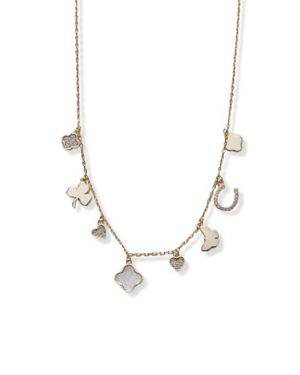 Argento Vivo Sterling Silver Charm Necklace - Blue