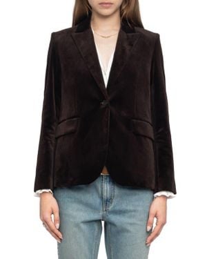 Zadig & Voltaire Vavy Cotton Velveteen Blazer - Black
