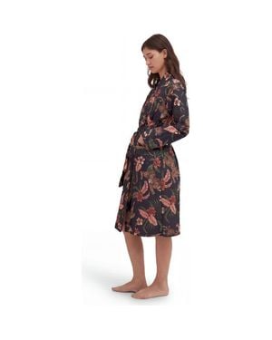 Desmond & Dempsey Quilted Robe - Red