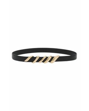 Lanvin Mélodie Ribbon Leather Belt - White