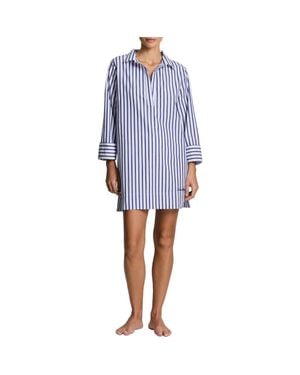 Ralph Lauren Stripe Wide Cuff Cover-Up Shift - Blue