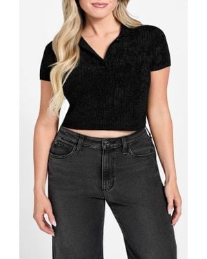 Guess Mona Chenille Polo Sweater - Black