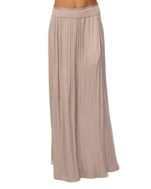 JLUXLABEL River Satin Maxi Skirt - Brown