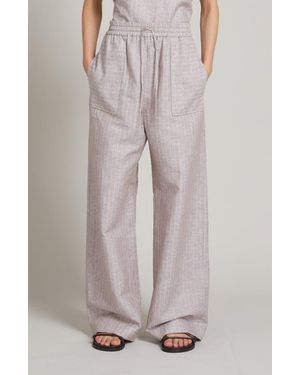 MM by Max Mara Fauna Linen Blend Wide Leg Pants - Multicolor