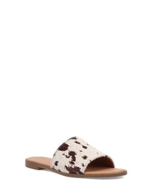 Dingo Tabby Genuine Calf Hair Slide Sandal - Multicolor