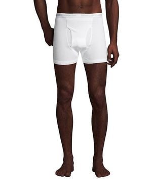 Lands' End Knit Boxer Brief Mixed 3 Pack - White