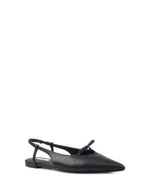 Zigi Hala Pointed Toe Slingback Flat - White