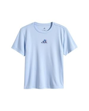 adidas Kids' Spray Gradient Mountain Logo Graphic T-Shirt - Blue