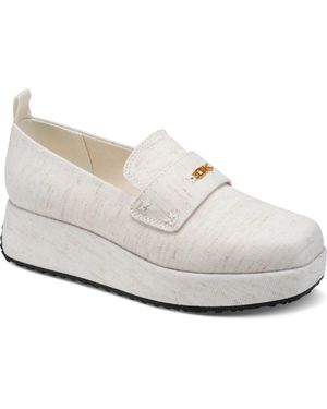 Donna Karan Sable Wedge Loafer - White