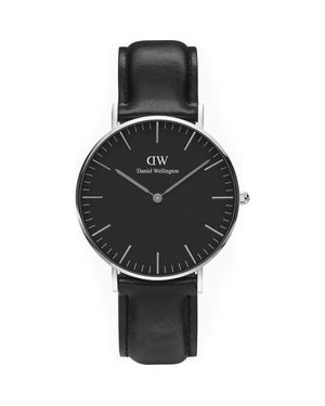 Daniel Wellington Classic Sheffield Leather Strap Watch, 36Mm - Black