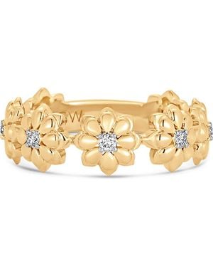 Sara Weinstock Lierre Flower Eternity Ring - Metallic