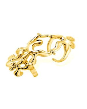 Lucy Quartermaine Splash Armor Ring - Metallic