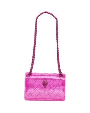 Kurt Geiger Mini Kensington Vinyl Convertible Clear Crossbody Bag - Purple