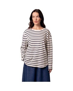 Celtic & Co. Button Back Heavyweight Jersey Top - Blue
