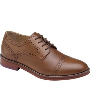 Johnston & Murphy Kids' Conard Cap Toe Derby - Brown