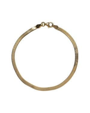 Argento Vivo Sterling Silver Herringbone Chain Bracelet - Metallic