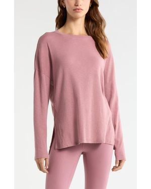 Zella Ease Up Long Sleeve T-Shirt - Pink