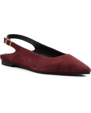 Seychelles Alameda Pointed Toe Slingback Flat - Red