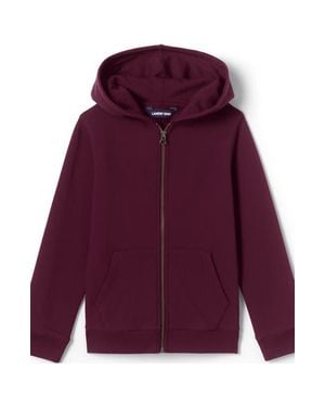 Lands' End School Uniform Kids Zip Front Sweatshirt - Purple
