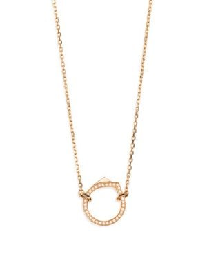 Repossi Antifer Diamond Pavé Pendant Necklace - White