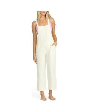 Billabong Pacific Time Cotton Gauze Jumpsuit - Yellow