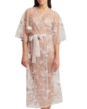 Rya Collection Stunning Sheer Organza Robe - Multicolor