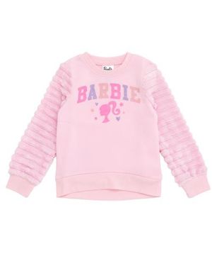 Barbie Faux Fur Pullover Sweatshirt - Pink