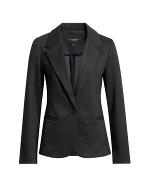 Liverpool Los Angeles Herringbone Fitted One-Button Blazer - Black