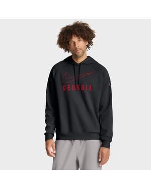 Nike Georgia Bulldogs Premium Raglan Dri-Fit Hoodie - Black