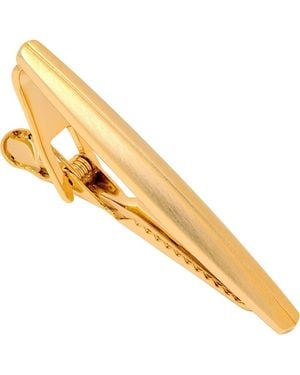 Link Up Two Tone Matte Shiny Tie Bar Cufflinks And Stud Sets - Metallic