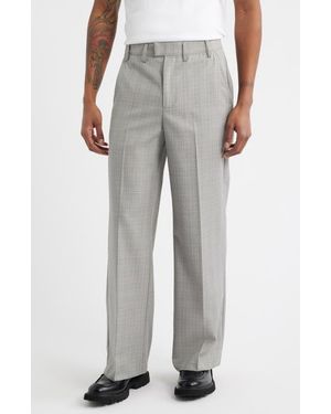 KROST Elliott Plaid Wool Blend Pants - Gray