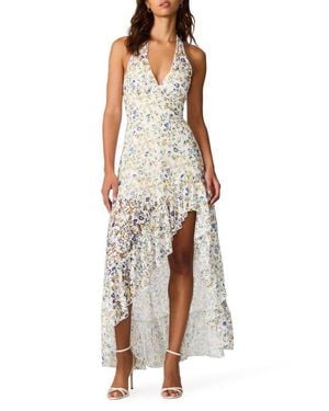Steve Madden Floral Print Halter Dress - Multicolor