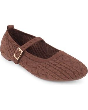 Tahari Montpellier Mary Jane Flat - Brown