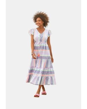Joe Browns Abstract Sleeveless Maxi Dress - White