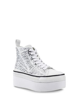 Zigi Carmensa-2 Embellished Platform High Top Sneaker - White