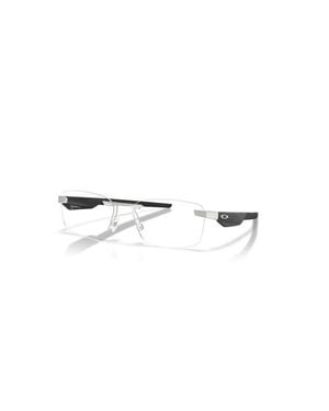 Oakley 57Mm Rectangle Optical Glasses - Metallic