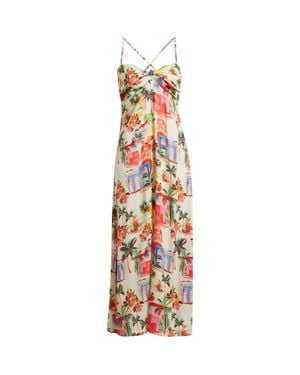 Marine Layer Paloma Postcard Print Dress - Multicolor