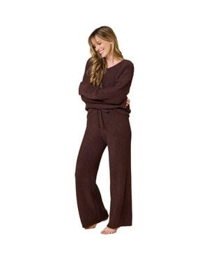 Softies Waffle Marshmallow V-Neck Lounge Set - Natural