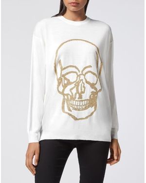 Philipp Plein Pullover Round Neck - White