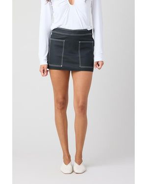 TT Studios Danielle Low-Rise Mini Skirt - Black