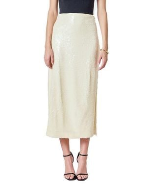 Endless Rose Sequin Midi Skirt - White